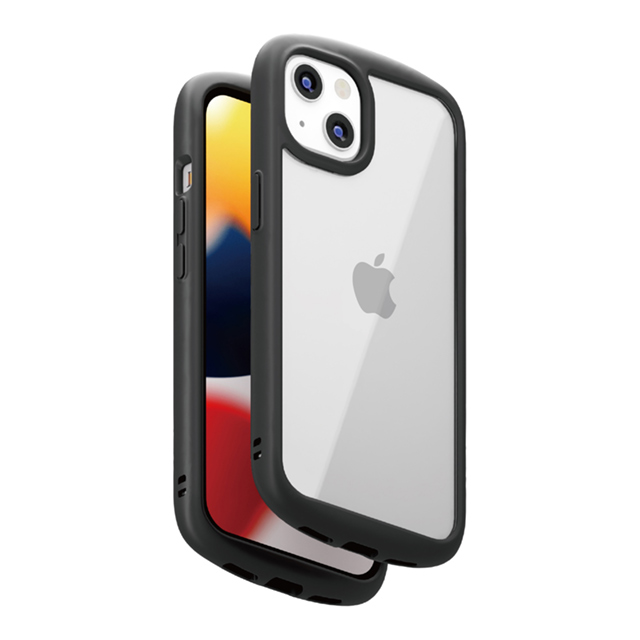 【iPhone13 mini ケース】ガラスタフケース ラウンドタイプ (ブラック)サブ画像