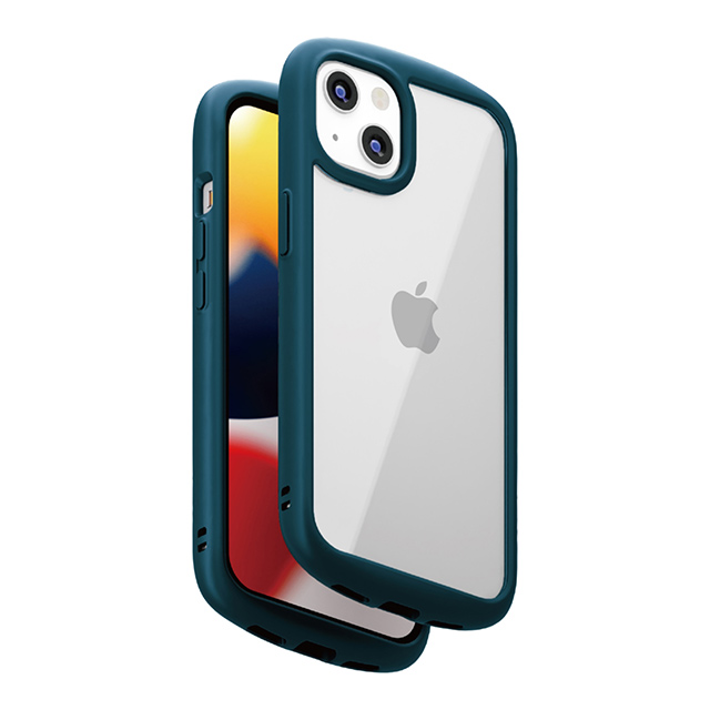 【iPhone13 ケース】ガラスタフケース ラウンドタイプ (ネイビー)サブ画像