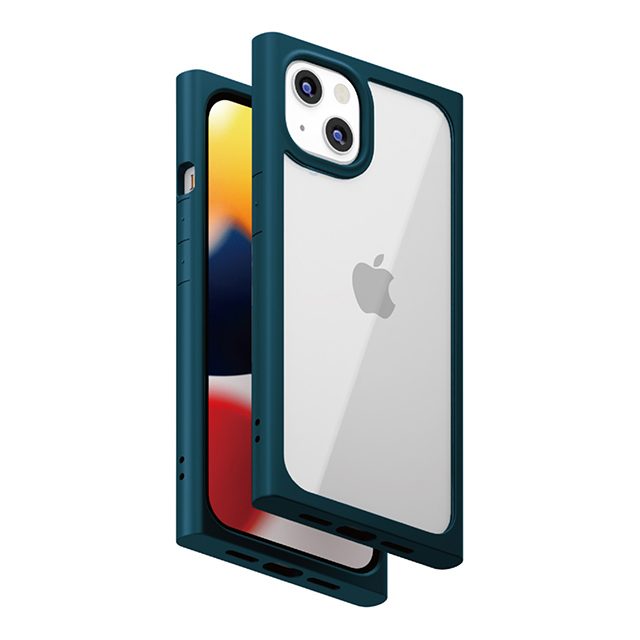 【iPhone13 ケース】ガラスタフケース スクエアタイプ (ネイビー)サブ画像