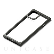 【iPhone13 ケース】ガラスタフケース スクエアタイプ (ブラック)