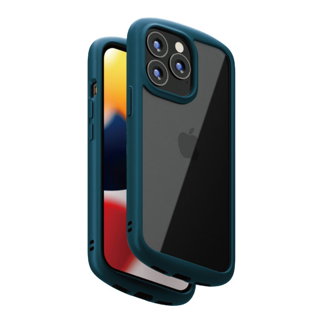 【iPhone13 Pro ケース】ガラスタフケース ラウンドタイプ (ネイビー)サブ画像