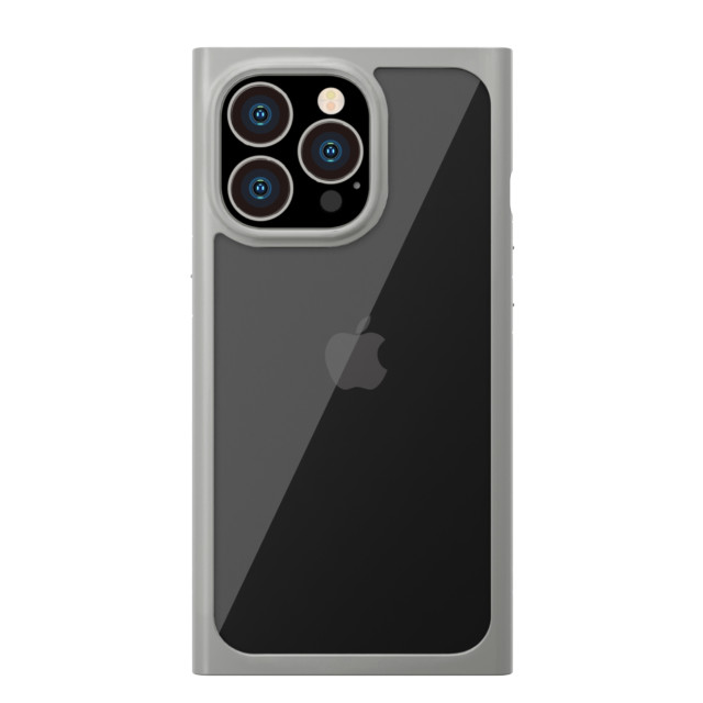 【iPhone13 Pro ケース】ガラスタフケース スクエアタイプ (グレー)サブ画像