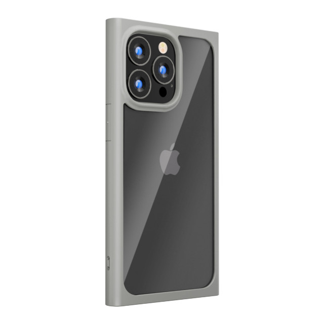【iPhone13 Pro ケース】ガラスタフケース スクエアタイプ (グレー)サブ画像