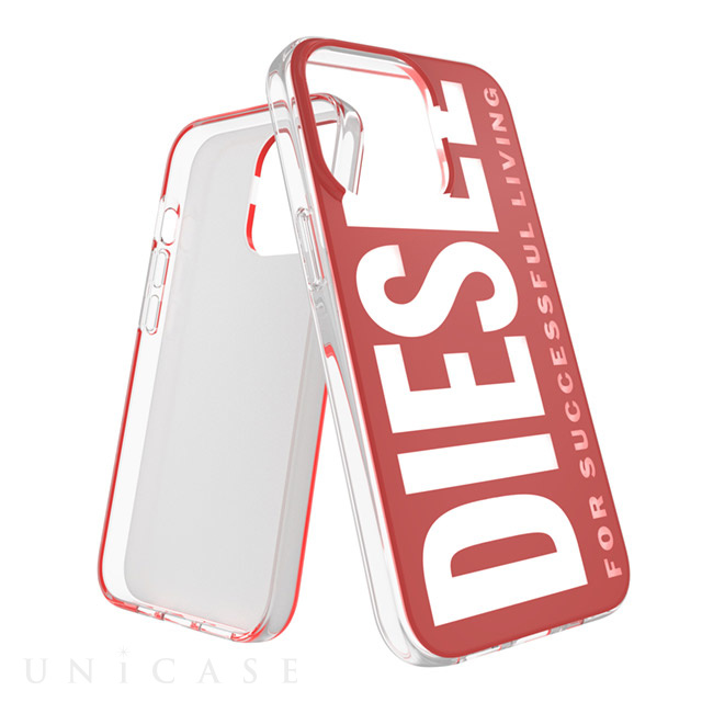 iPhone13/13 Pro ケース】Clear Case Graphic FW21 (red/white) DIESEL