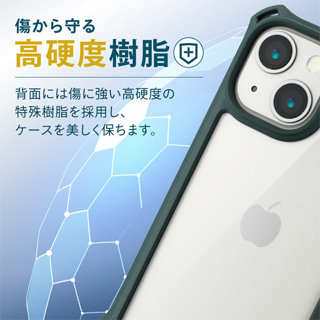 【iPhone13 mini ケース】ハイブリッドケース/ZEROSHOCK/フレームカラー  (カーキ)サブ画像