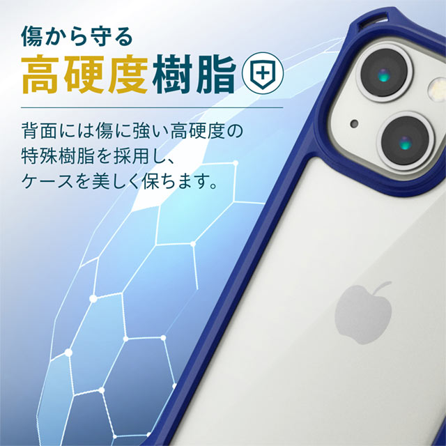 【iPhone13 mini ケース】ハイブリッドケース/ZEROSHOCK/フレームカラー  (ネイビー)サブ画像