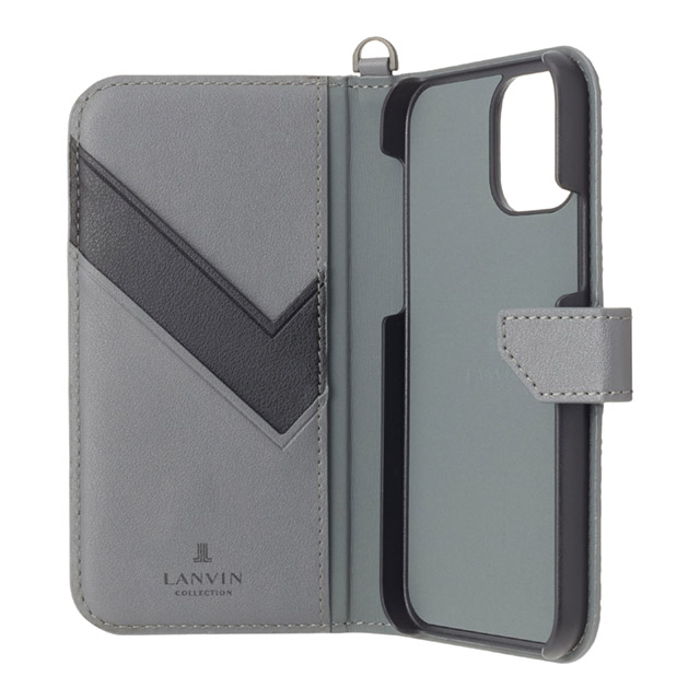 【iPhone13 Pro ケース】Folio Case Signature with Neck Strap (Gray)サブ画像