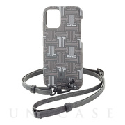 【iPhone13 ケース】Shell Case Signature with Neck Strap (Gray)
