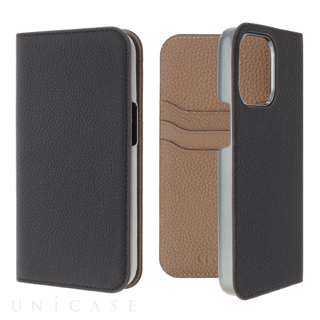 【iPhone13 mini ケース】Folio Case 2-Tone (Black/Taupe)