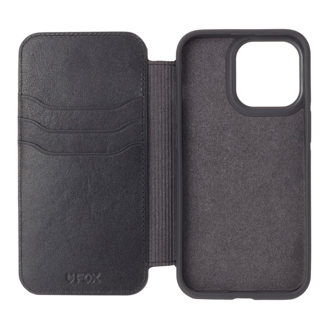 【iPhone13 Pro ケース】Folio Case Aging Leather (Black)サブ画像