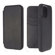 【iPhone13 Pro ケース】Folio Case Aging Leather (Black)