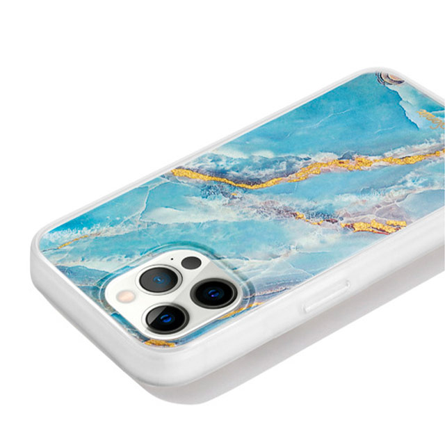 【iPhone13 Pro Max ケース】Ice Blue Marble Antimicrobial Caseサブ画像