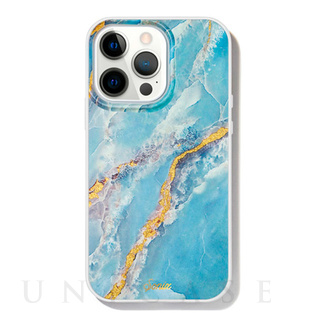 【iPhone13 Pro ケース】Ice Blue Marble Antimicrobial Case