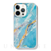 【iPhone13 Pro ケース】Ice Blue Marble Magsafe Compatible