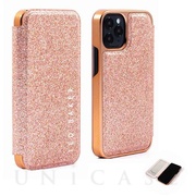 【iPhone13 Pro ケース】Folio Case (Glitter Pink Nude Rose Gold)
