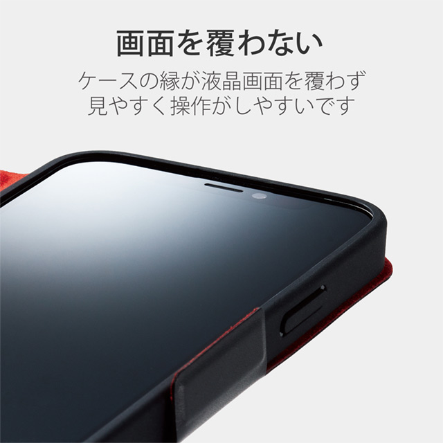 iPhone13 mini ケース】レザーケース 手帳型 UltraSlim 薄型 磁石付き