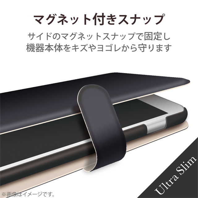 【iPhone13 Pro Max ケース】レザーケース 手帳型 UltraSlim 薄型 磁石付き (ステッチ/ブラック)goods_nameサブ画像