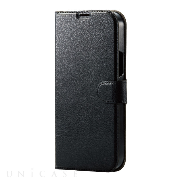 iPhone13 Pro Max ケース】レザーケース 手帳型 UltraSlim 薄型 磁石付き (ステッチ/ブラック) ELECOM |  iPhoneケースは UNiCASE