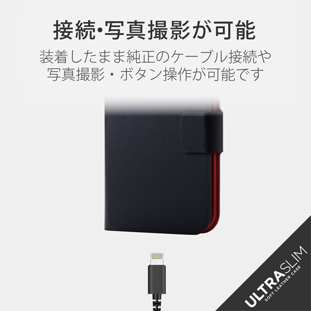 【iPhone13 mini ケース】レザーフラップ/薄型/着脱可能/MAGKEEP (ブラック)サブ画像