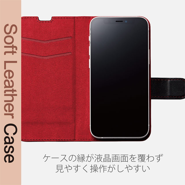 【iPhone13 mini ケース】レザーフラップ/着脱可能/MAGKEEP (ブラック)goods_nameサブ画像