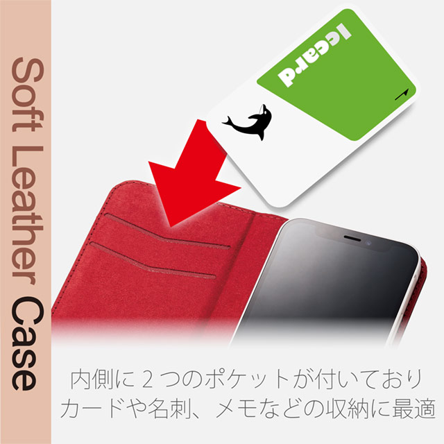 【iPhone13 mini ケース】レザーフラップ/着脱可能/MAGKEEP (ブラック)サブ画像