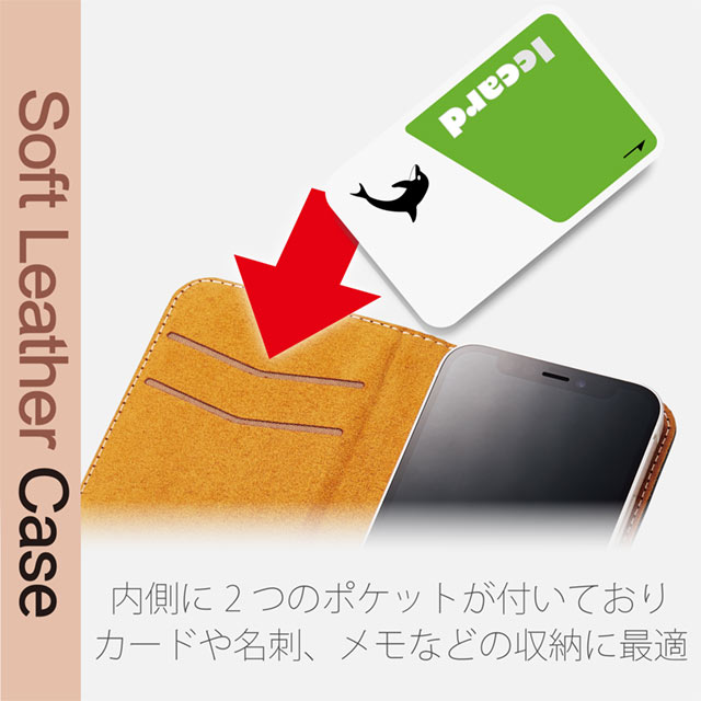 【iPhone13 mini ケース】レザーフラップ/着脱可能/MAGKEEP (ネイビー)goods_nameサブ画像