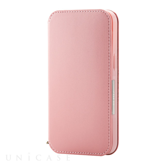 iPhone13 ケース】レザーケース/手帳型/NEUTZ/磁石付き (ピンク) ELECOM iPhoneケースは UNiCASE