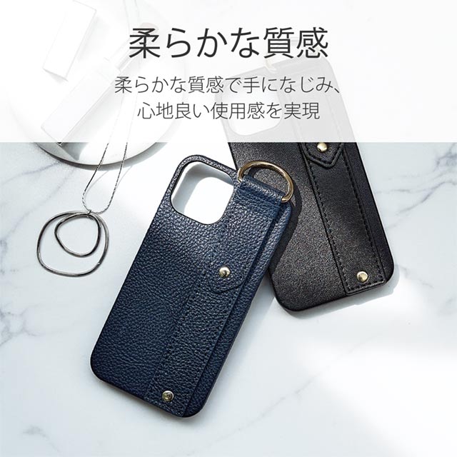 【iPhone13 mini ケース】レザーケース/オープン/RICERCA (Coronet) (ネロ)サブ画像