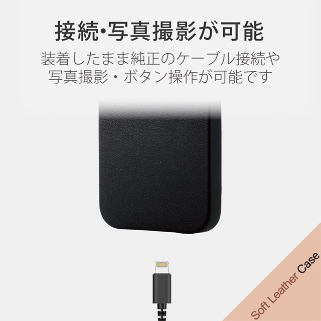 【iPhone13 mini ケース】レザーフラップ/オープン/MAGKEEP (ブラック)goods_nameサブ画像