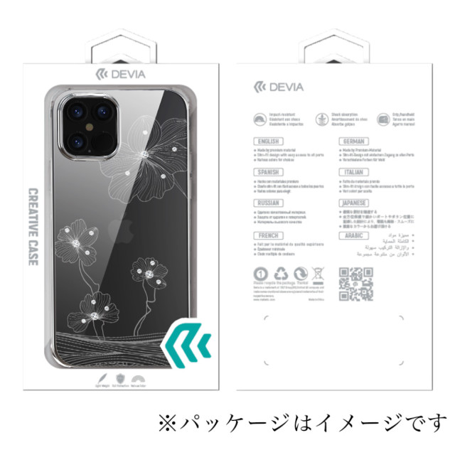 【iPhone13 ケース】Crystal Flora  Series case (silver)サブ画像