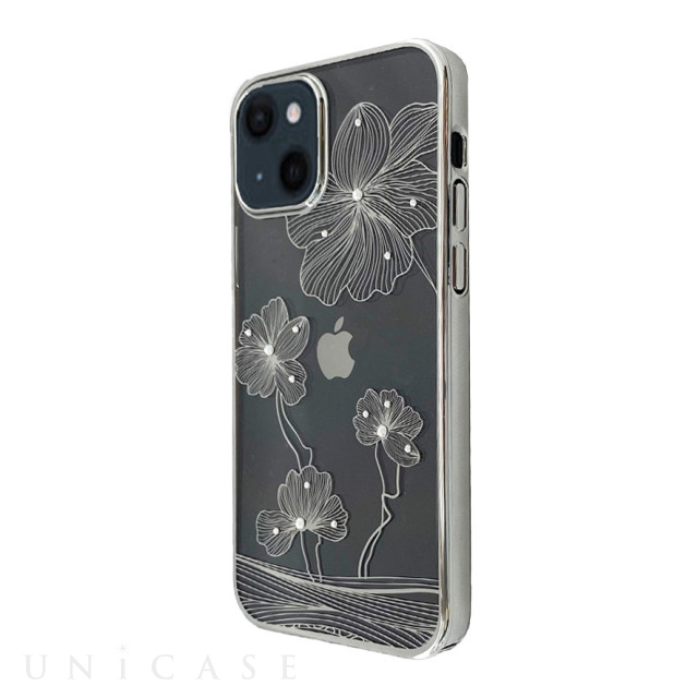 【iPhone13 ケース】Crystal Flora  Series case (silver)