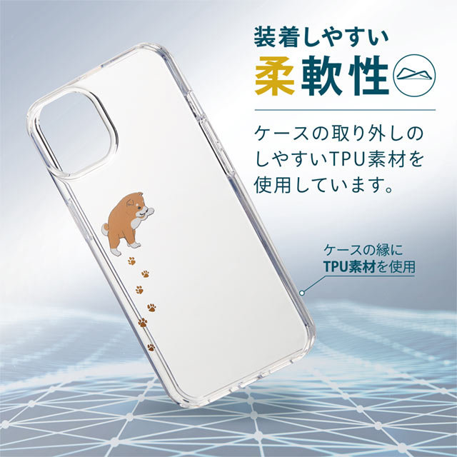 【iPhone13 ケース】ハイブリッドケース/Appleテクスチャ (シバイヌ)サブ画像