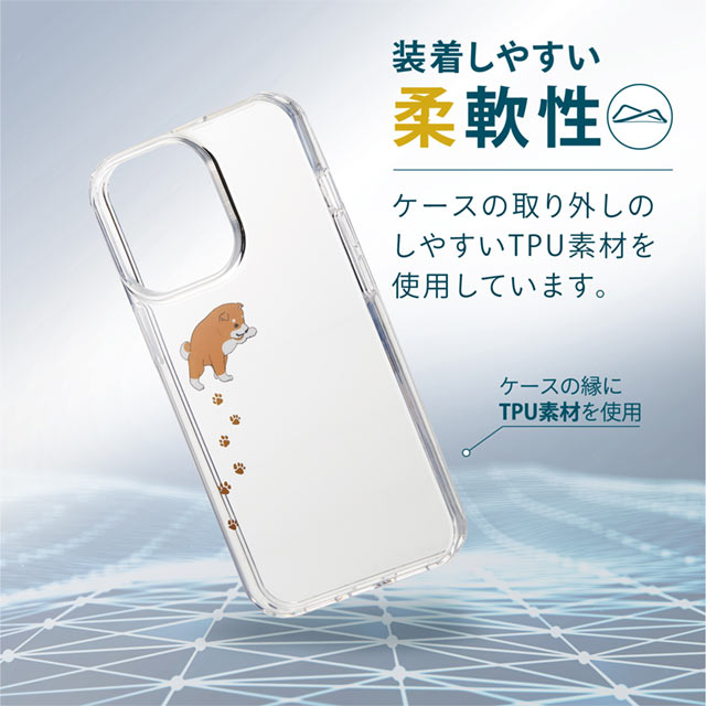 【iPhone13 Pro ケース】ハイブリッドケース/Appleテクスチャ (シバイヌ)サブ画像