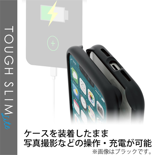 【iPhone13 Pro ケース】ハイブリッドケース/TOUGH SLIM LITE/フレームカラー/背面ガラス (ブラック)goods_nameサブ画像