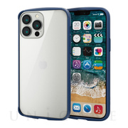 【iPhone13 Pro Max ケース】ハイブリッドケース/TOUGH SLIM LITE/フレームカラー/背面ガラス (ネイビー)