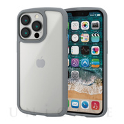 【iPhone13 Pro ケース】ハイブリッドケース/TOUGH SLIM LITE/フレームカラー/シルキークリア (グレー)