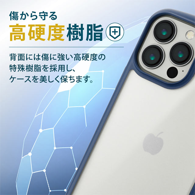 【iPhone13 Pro Max ケース】ハイブリッドケース/TOUGH SLIM LITE/フレームカラー/シルキークリア (ネイビー)サブ画像