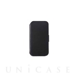 【iPhone13 mini ケース】[FlipNote] 耐衝撃フリップノートケース (ブラック)