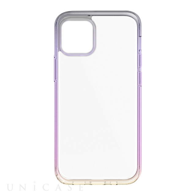 【iPhone13 ケース】HYBRID GLASS CLEAR CASE (pastel pink-gray)