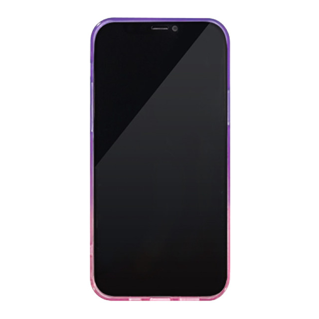 【iPhone13 mini ケース】HYBRID GLASS CLEAR CASE (salmon pink-lavender)サブ画像