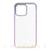 【iPhone13 Pro ケース】HYBRID GLASS CLEAR CASE (pastel pink-gray)