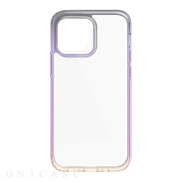 【iPhone13 Pro ケース】HYBRID GLASS CLEAR CASE (pastel pink-gray)