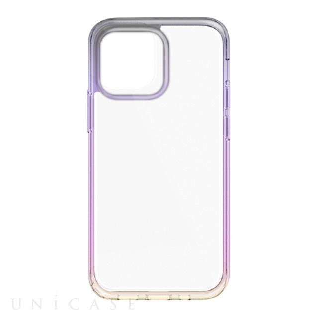 【iPhone13 Pro Max ケース】HYBRID GLASS CLEAR CASE (pastel pink-gray)
