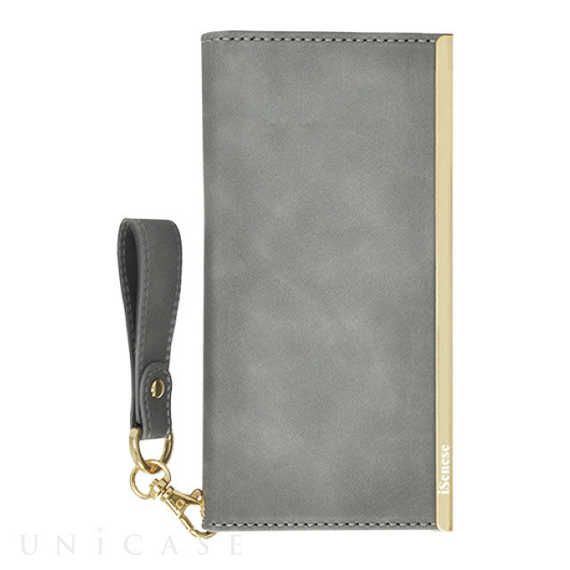 【iPhone13 ケース】DIARY LEATHER CASE (Khaki Gray)