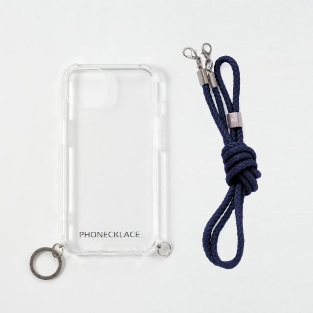 【iPhone13 Pro ケース】ロープショルダーストラップ付きクリアケース (ネイビー)goods_nameサブ画像