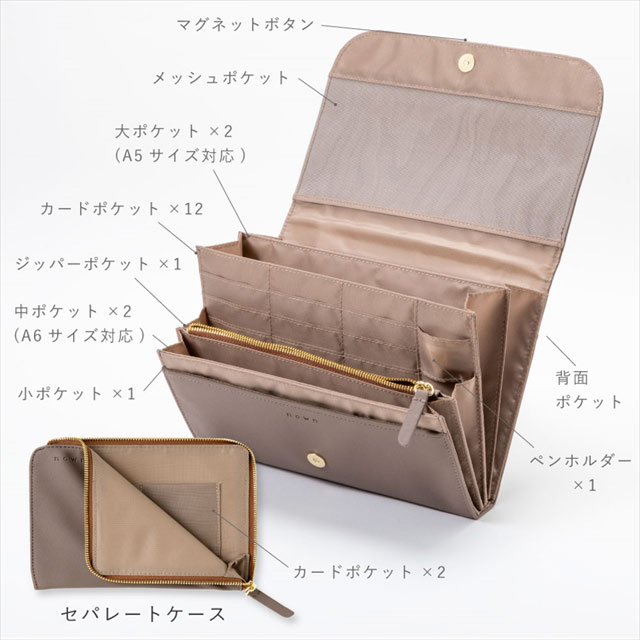 nown multi pouch (ecru beige)サブ画像