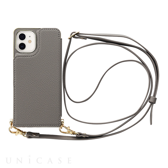 【アウトレット】【iPhone12 mini ケース】Cross Body Case for iPhone12 mini (gray)