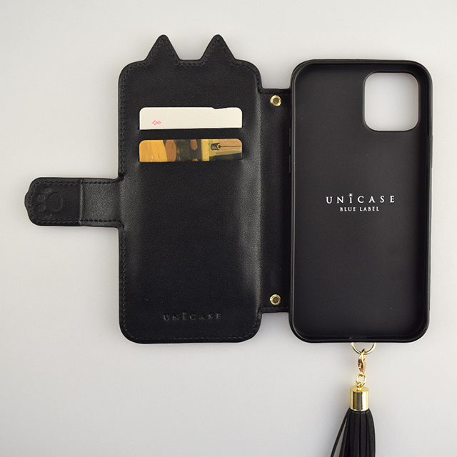 【アウトレット】【iPhone12/12 Pro ケース】Tassel Tail Cat Flip Case for iPhone12/12 Pro (black)goods_nameサブ画像