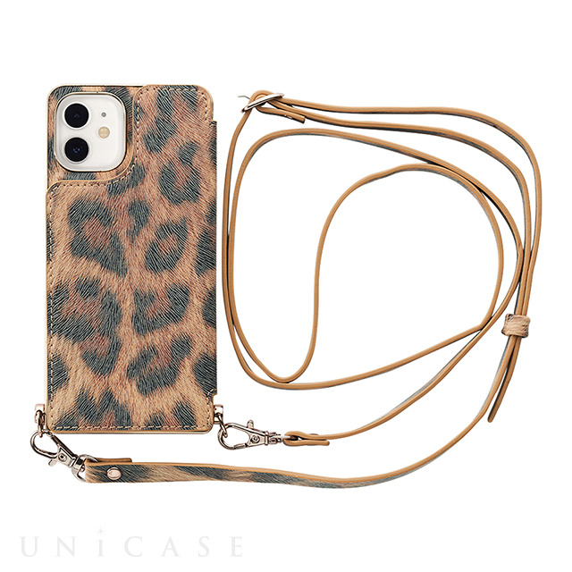 【アウトレット】【iPhone12 mini ケース】Cross Body Case Animal Series for iPhone12 mini （leopard）