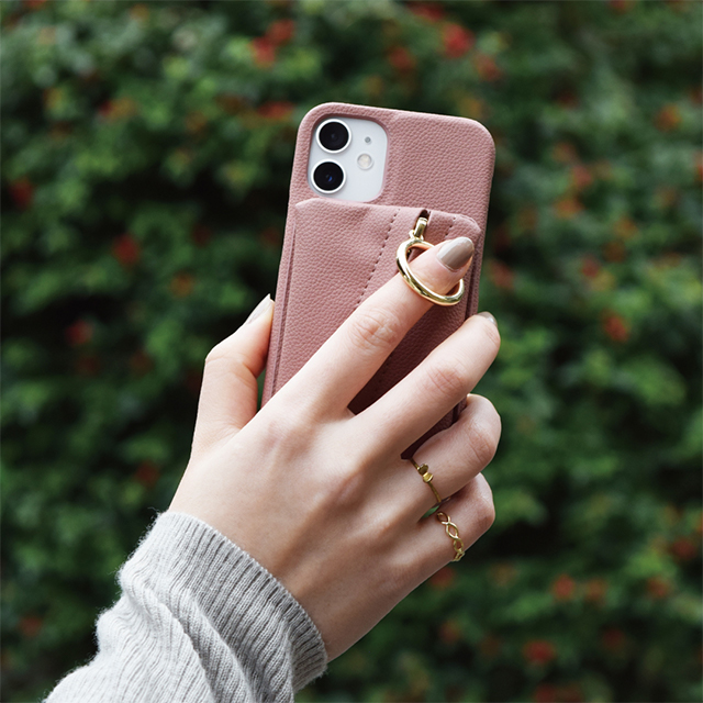 【アウトレット】【iPhone12 mini ケース】Clutch Ring Case for iPhone12 mini (gray pink)